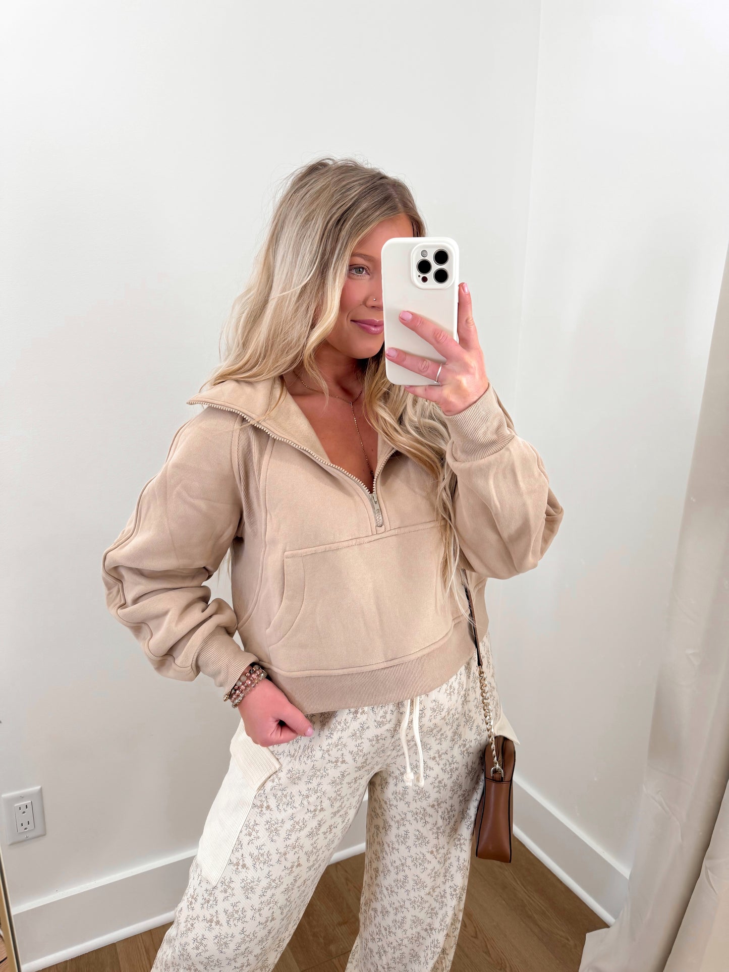 Half Zip Pullover - Oat