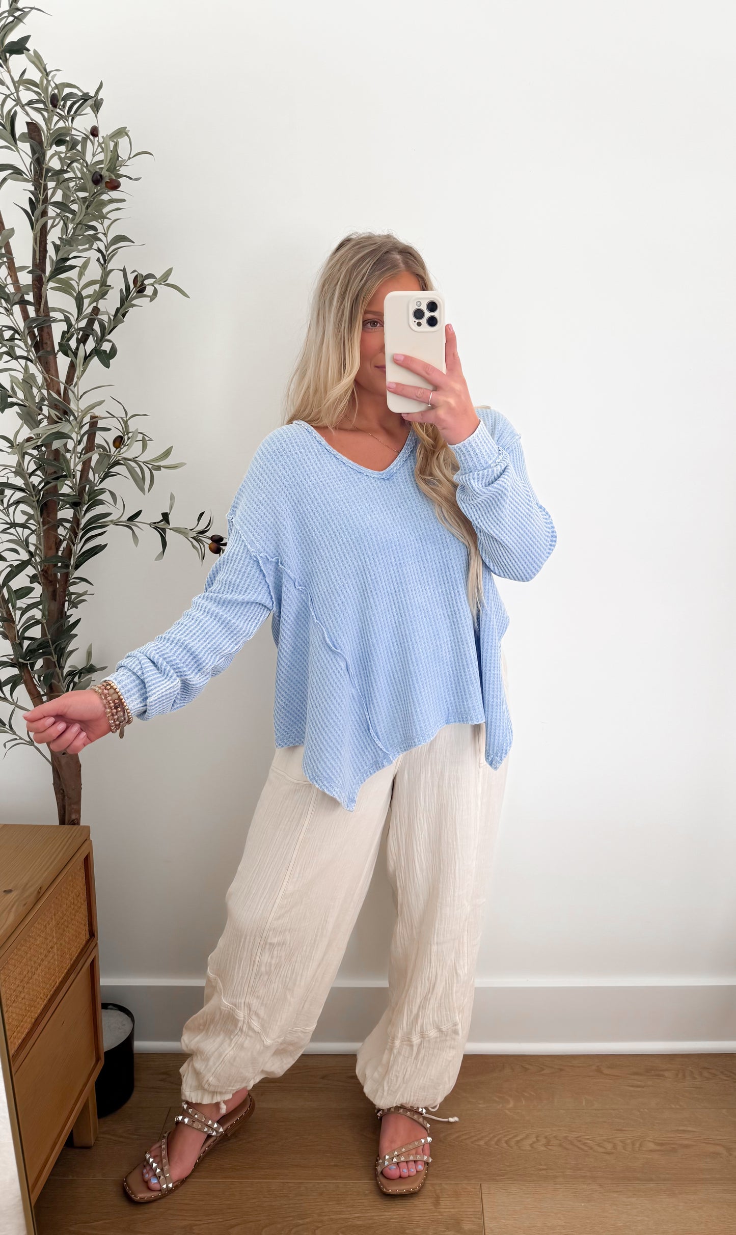 Spring Time Waffle Knit - Peri