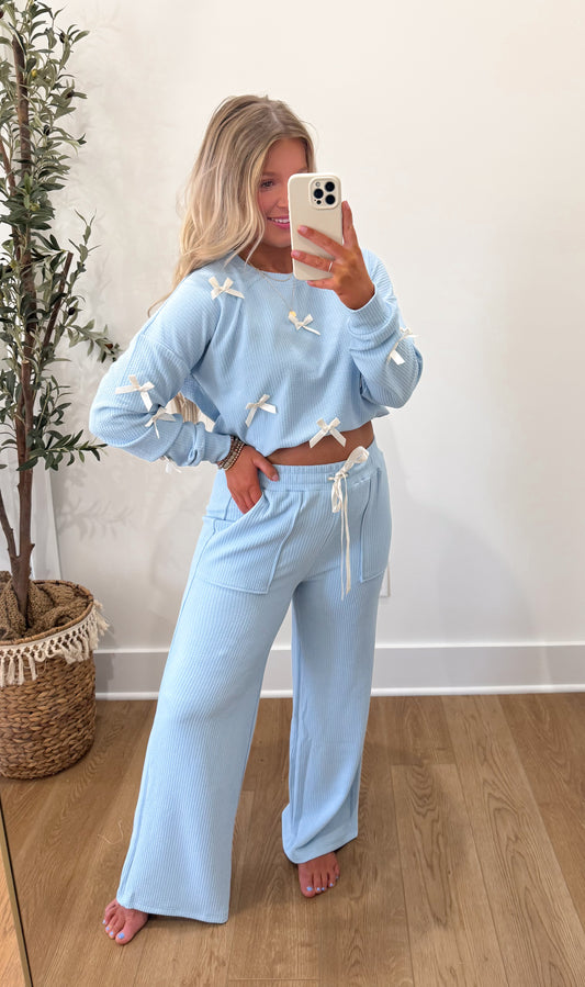 Girly Bow Set - Blue