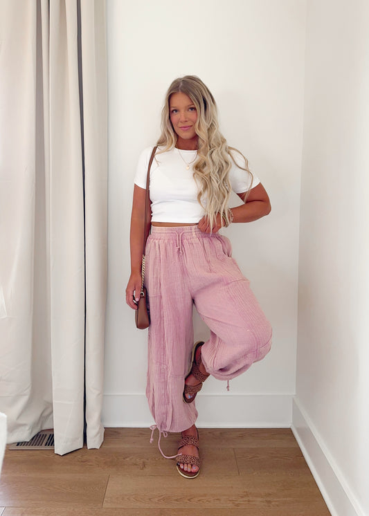 Boho Pants - Vintage Mauve