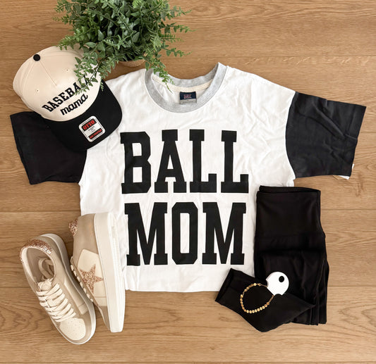 Ball Mom Conservative Crop Tee