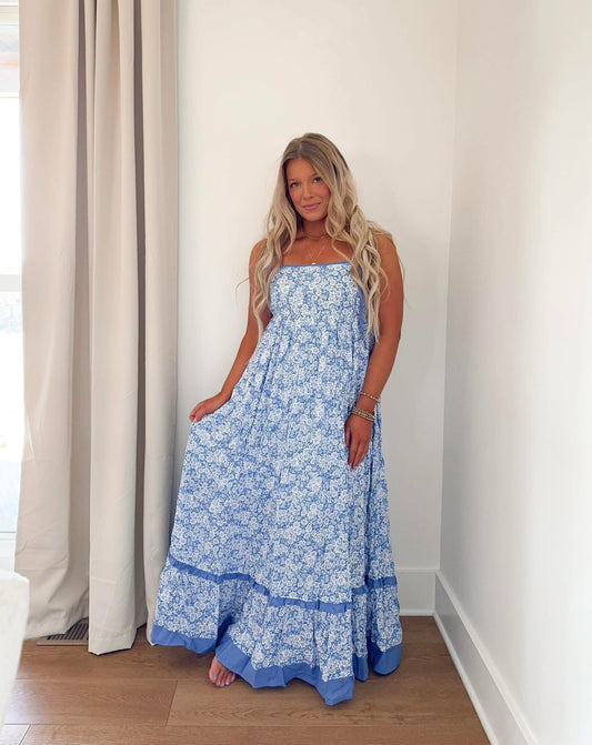 Island Vacay Maxi Dress - Blue