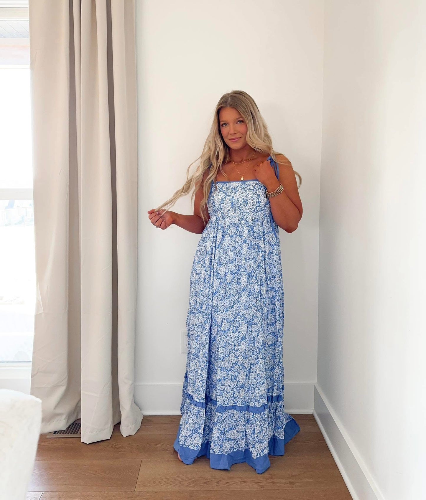 Island Vacay Maxi Dress - Blue