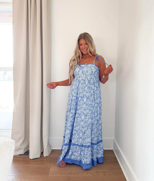 Island Vacay Maxi Dress - Blue