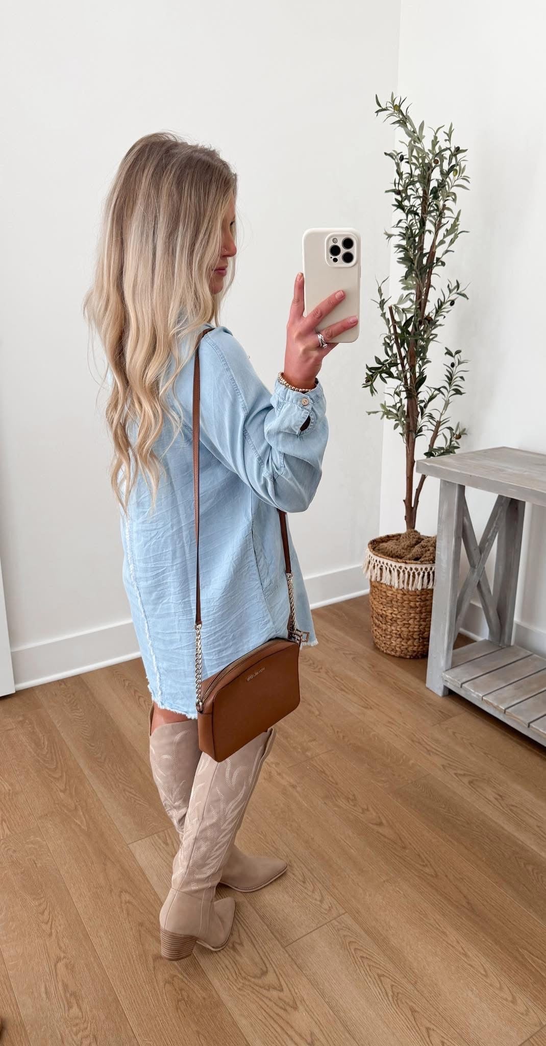 Irresistibly Sweet Chambray Dress