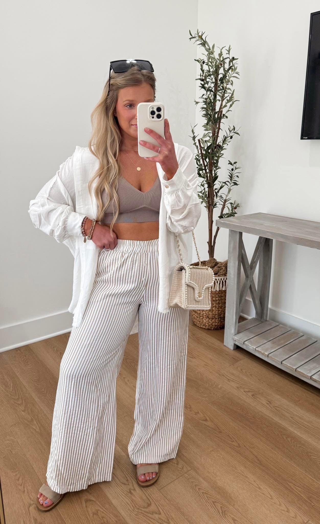 Beach Breeze Button Up - Ivory