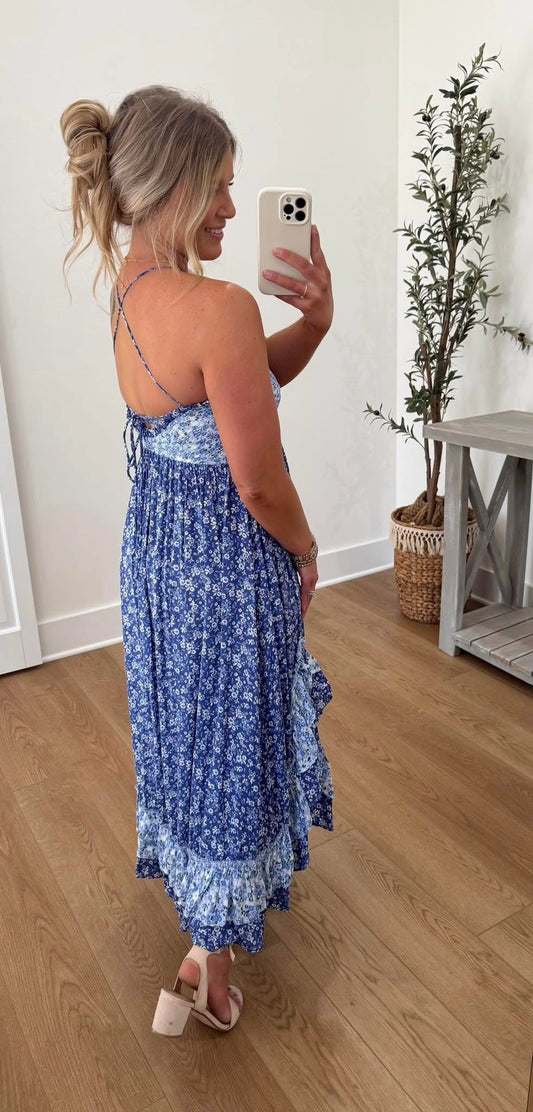 Ditsy Floral Dress - Blue