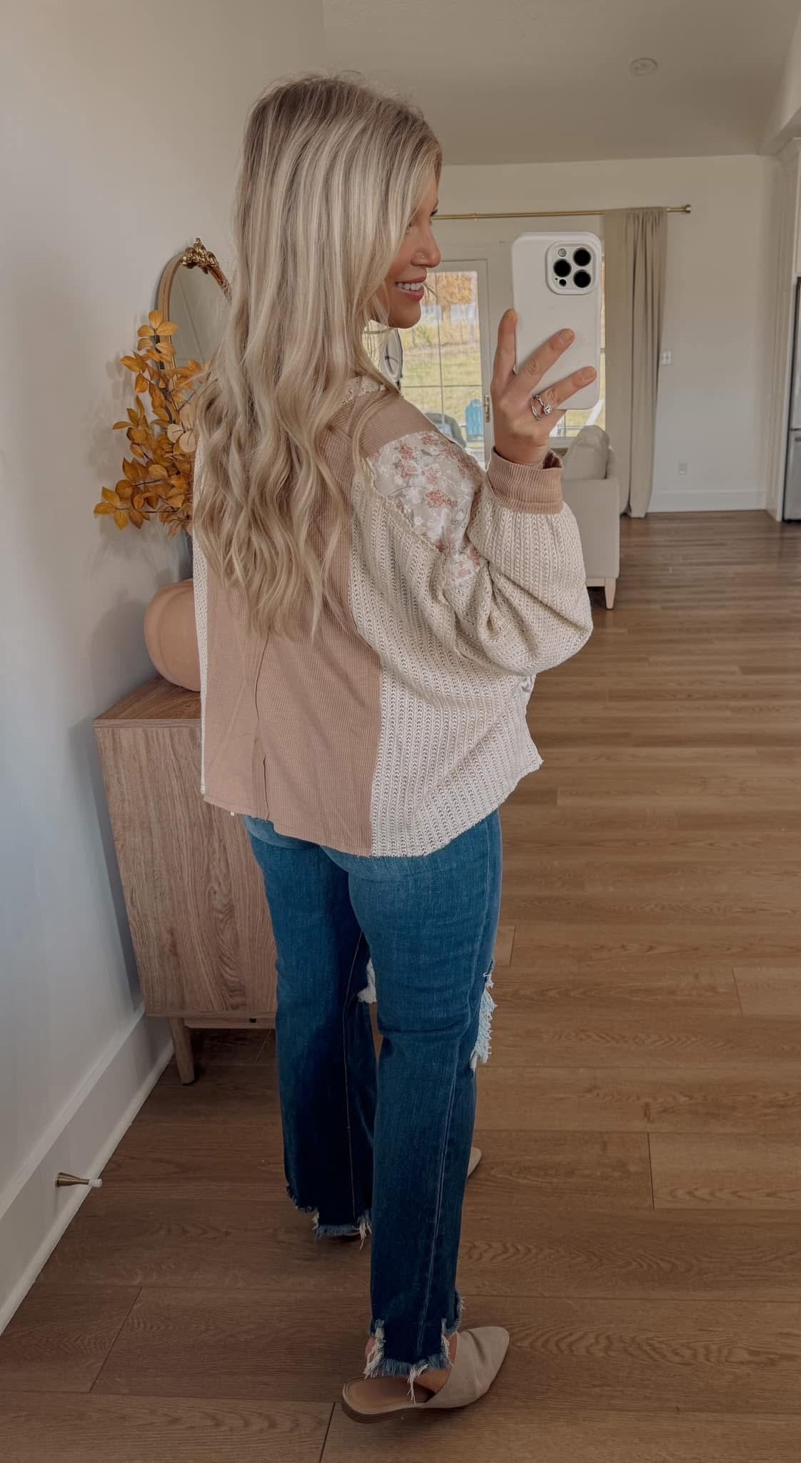 Lived In Floral Top - Mocha