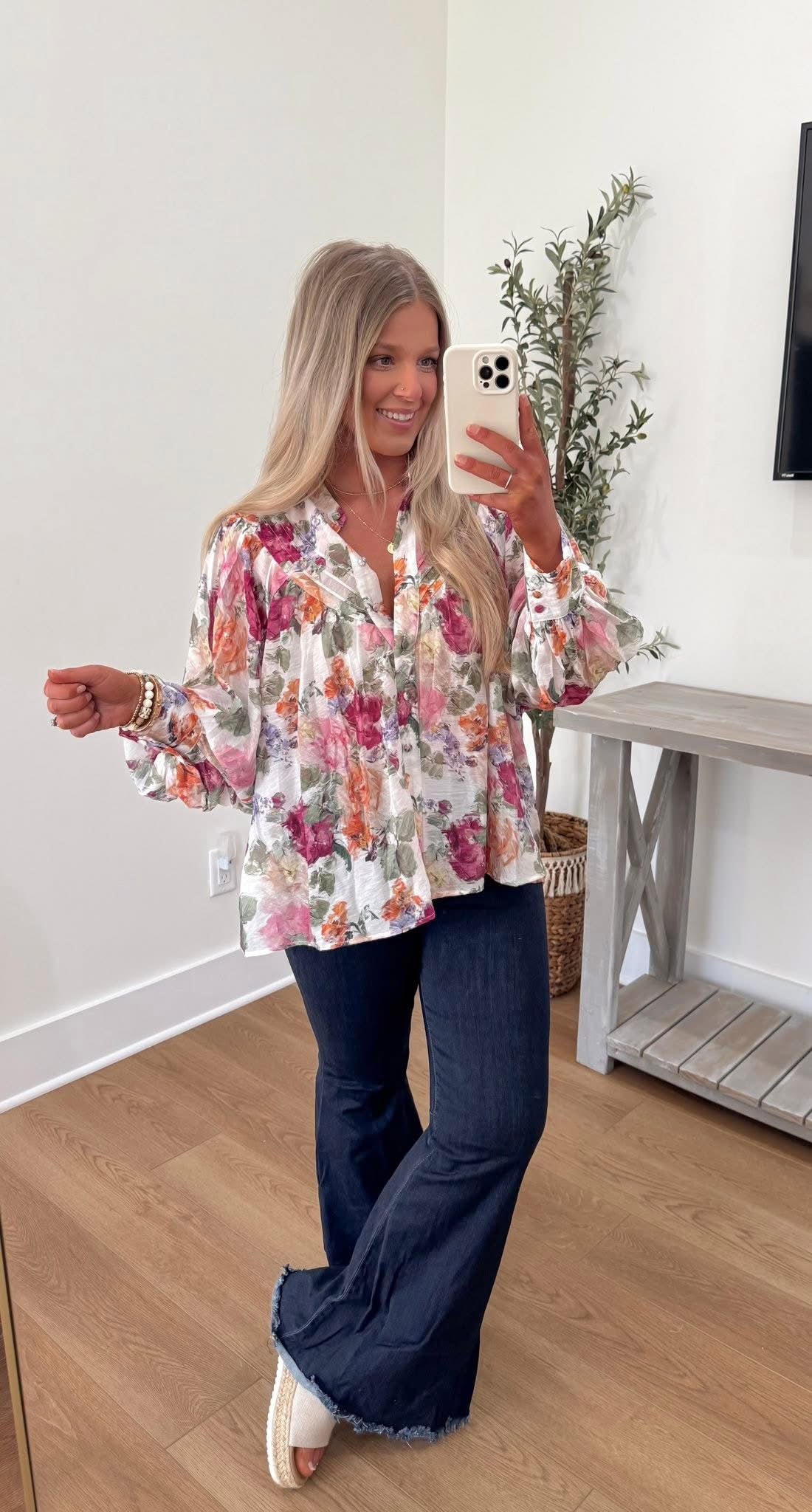 Vintage Floral Blouse