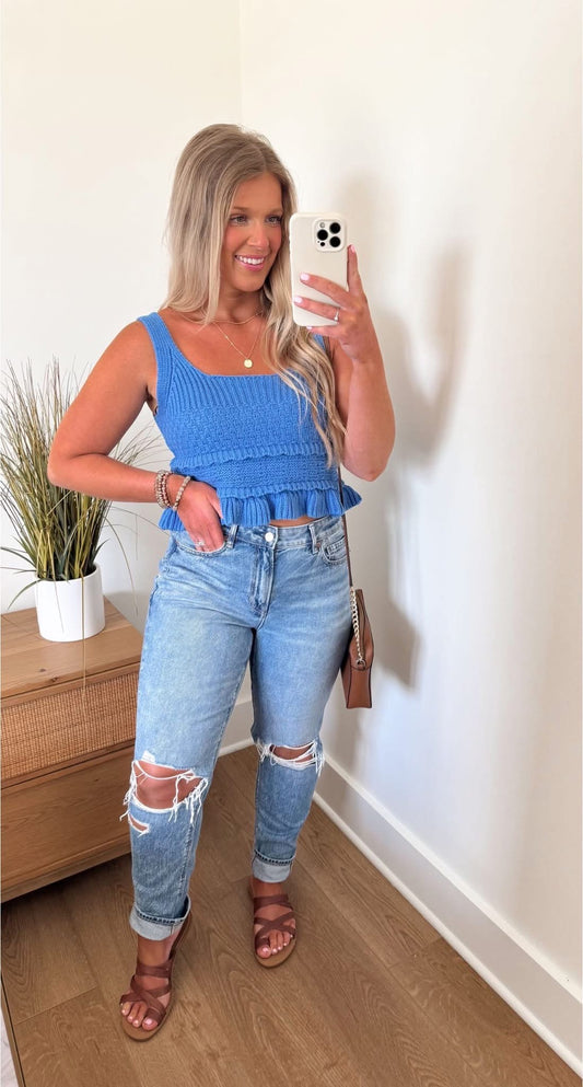 Blue Skies Knit Tank