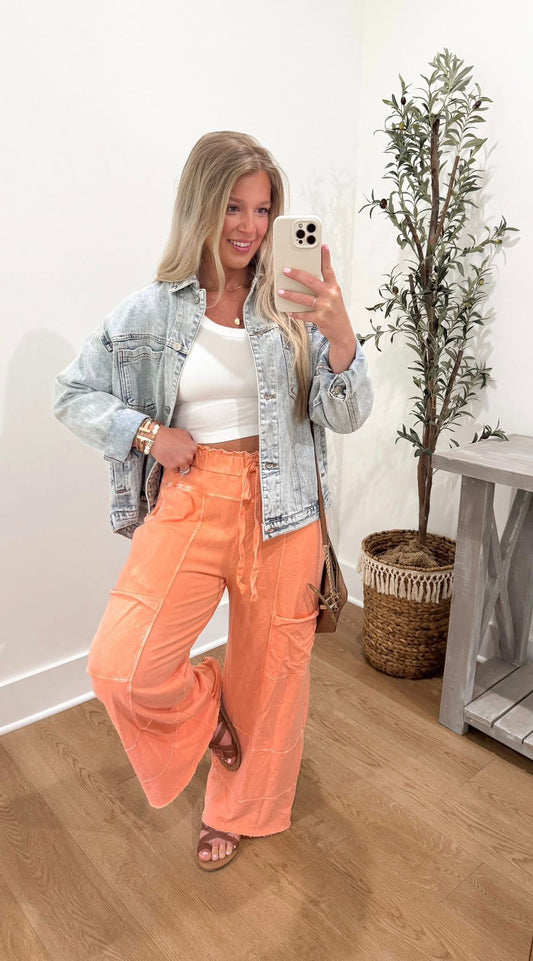 Papaya Wide Leg Pants