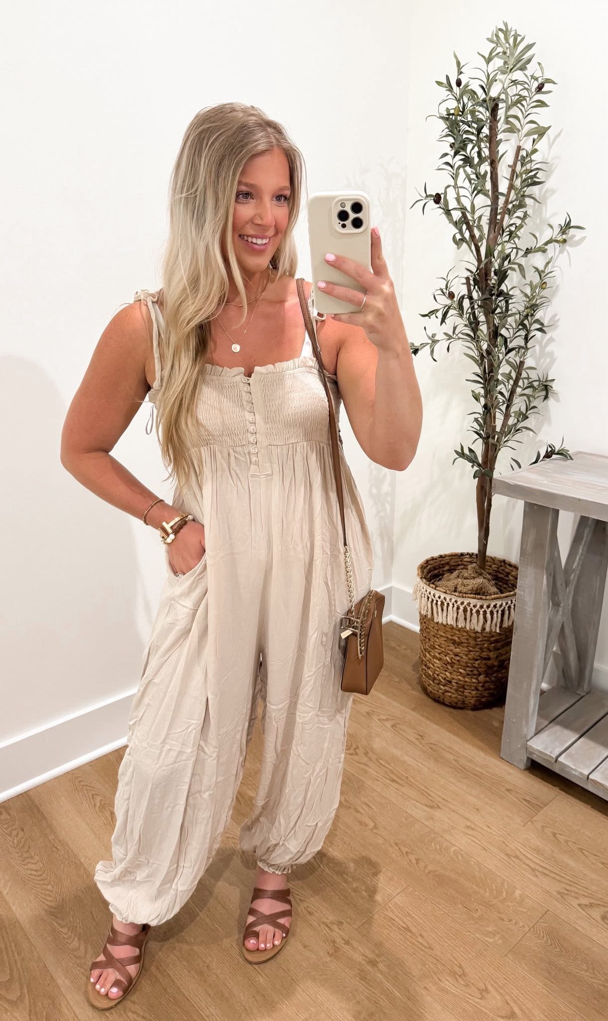 Breezy Jumpsuit - Oatmeal