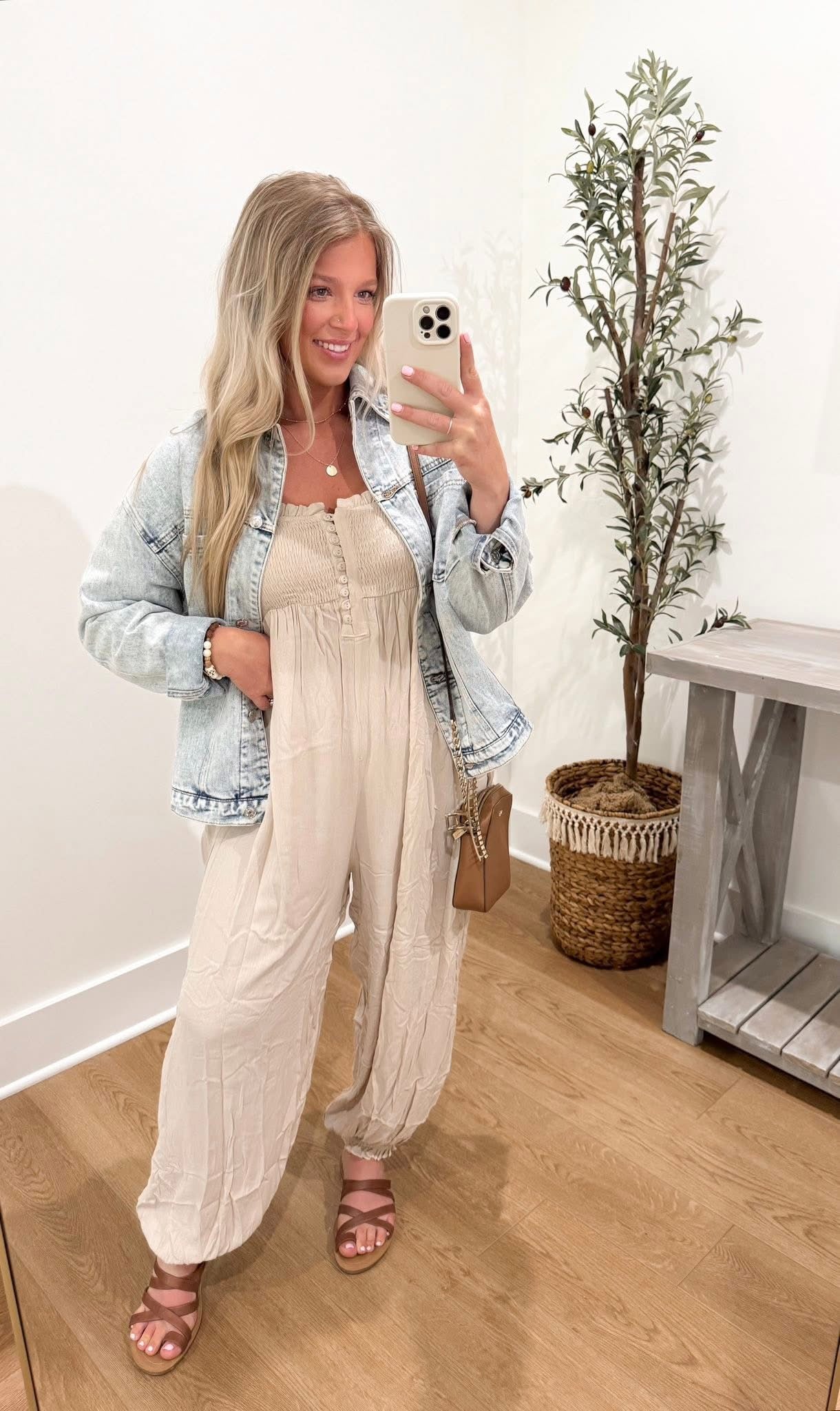 Breezy Jumpsuit - Oatmeal