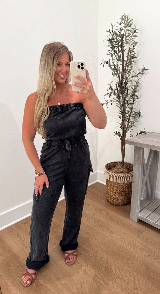Weekend Stroll Jumpsuit - Black