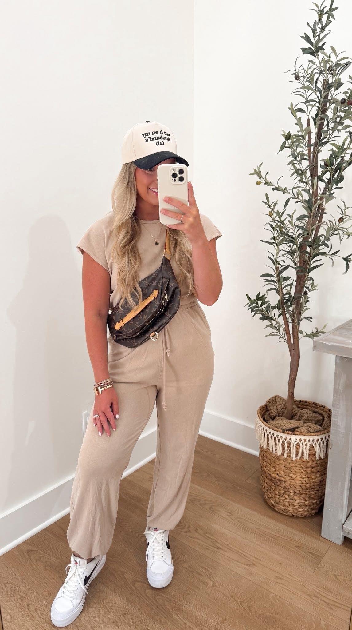 Throw On & Go Jumpsuit - Taupe