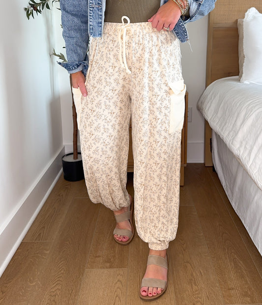 Floral Print Joggers