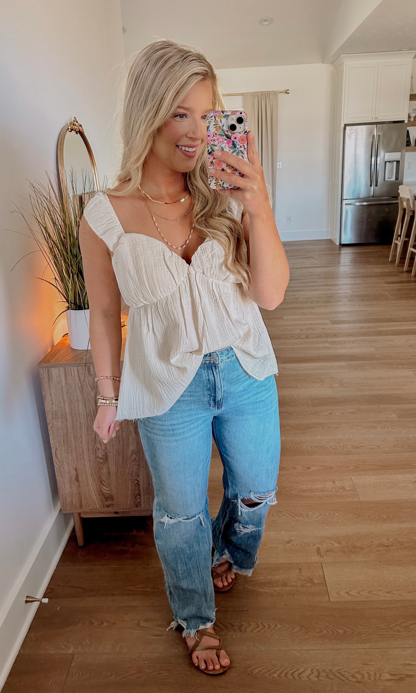 Natural Sweetheart Babydoll Tank