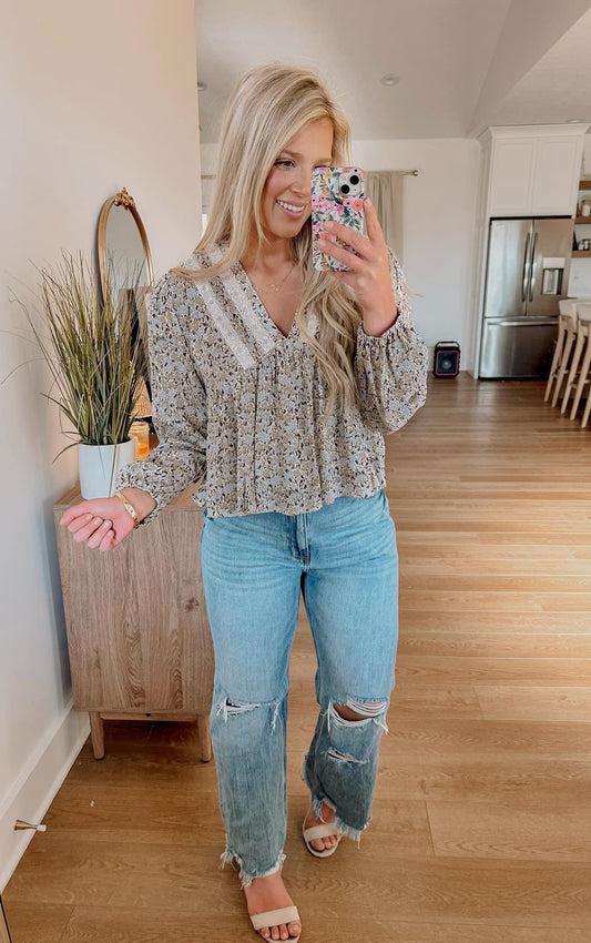 Falling For You Floral Blouse