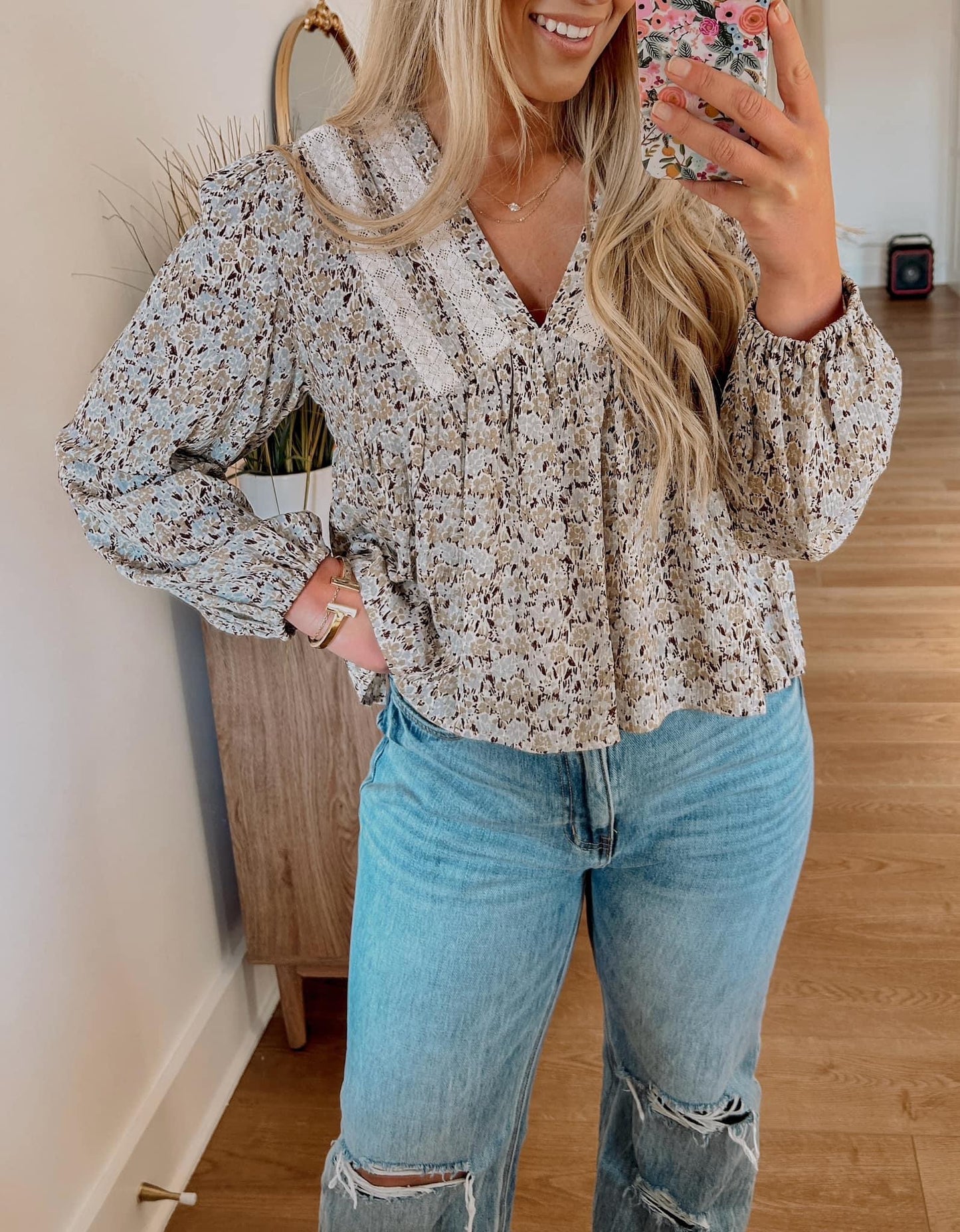 Falling For You Floral Blouse