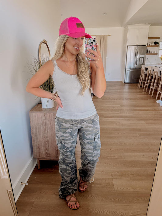 Lace Cami - Cloud Grey