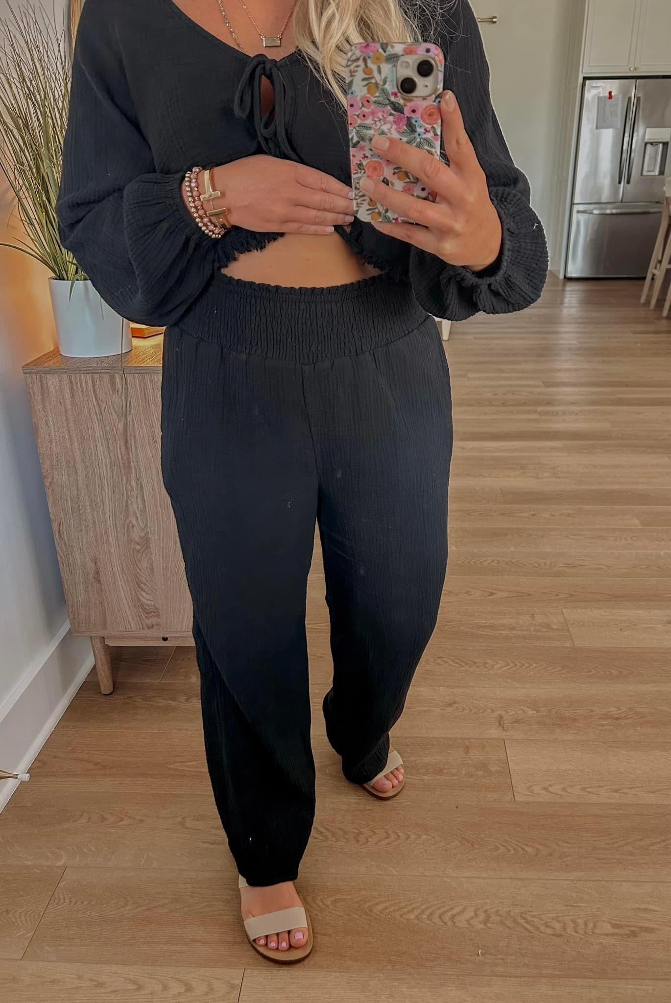 Say It All Guaze Set - Black