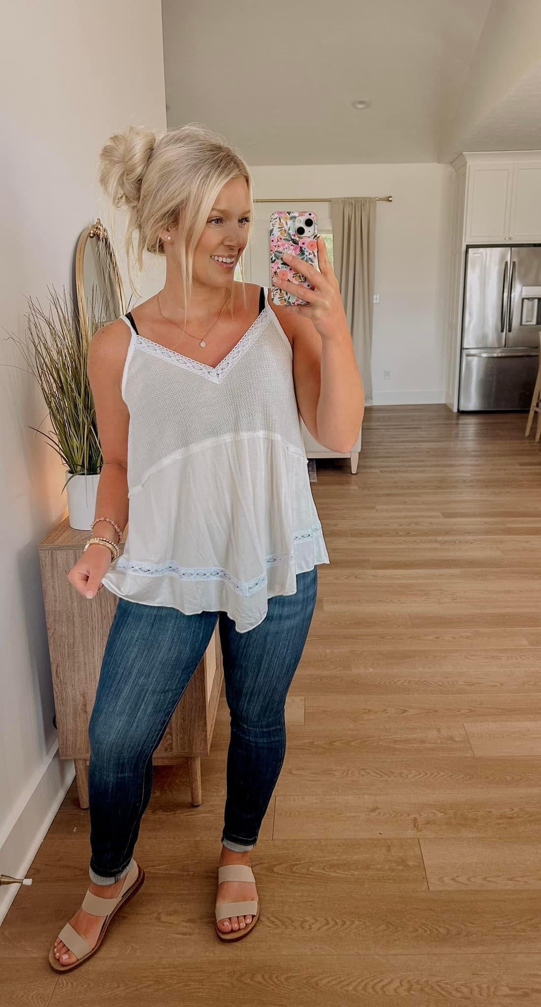 Sweet Perspective Tank - Ivory