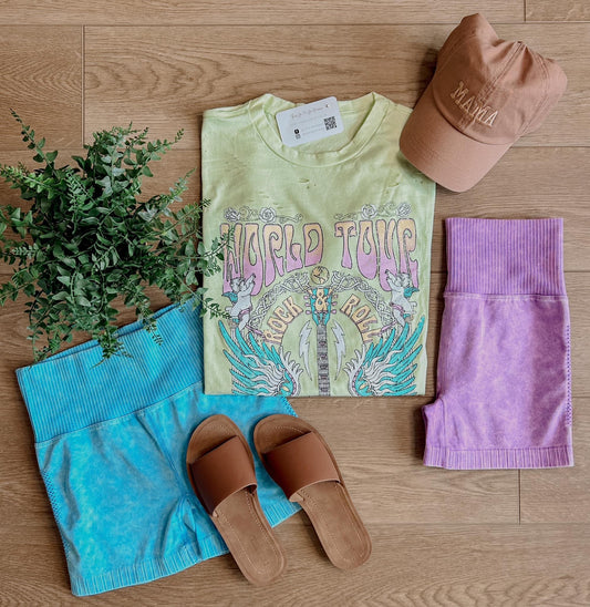 World Tour Tee - Lime