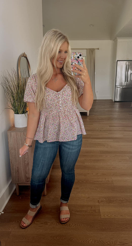 Pink Sweetheart Floral Top