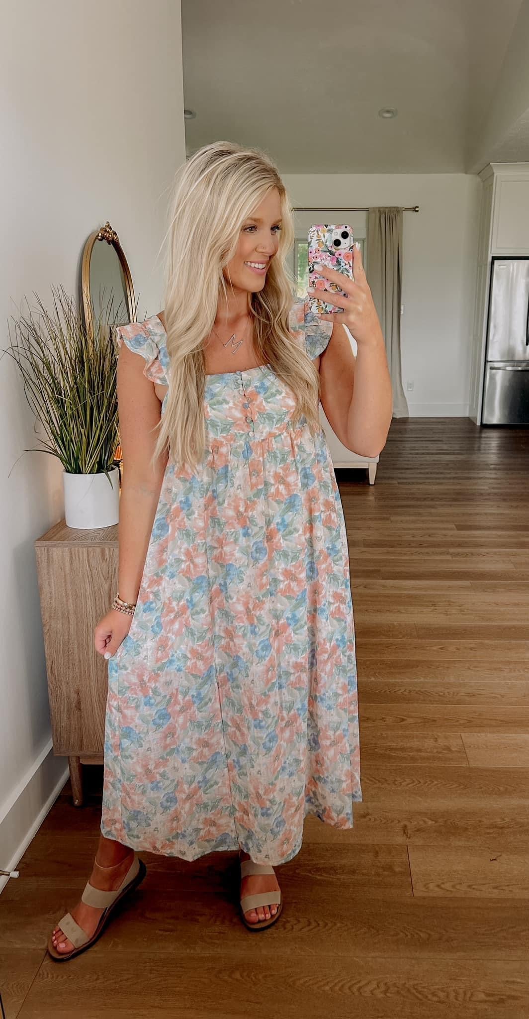 Blushing Bliss Watercolor Dress
