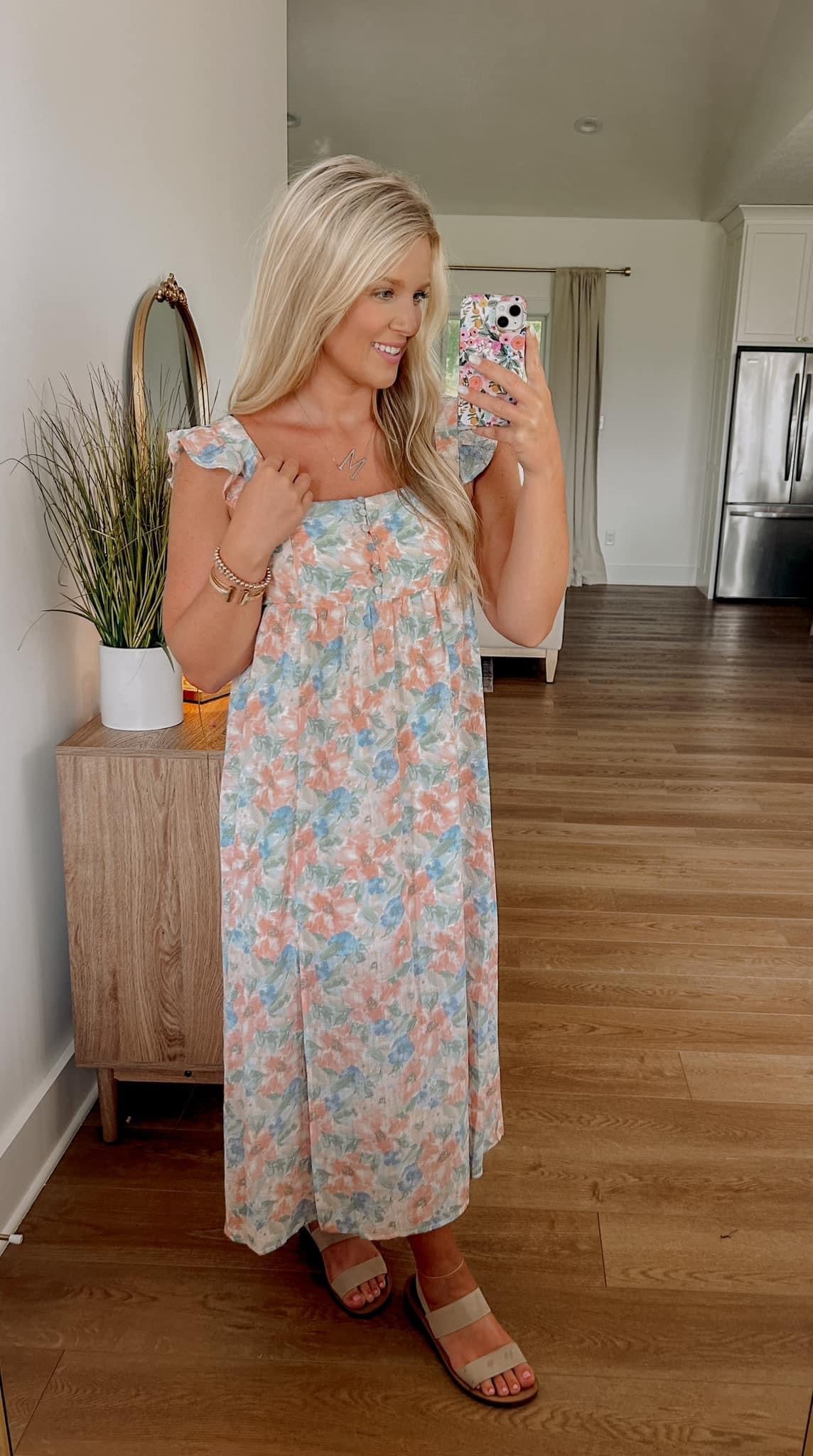Blushing Bliss Watercolor Dress