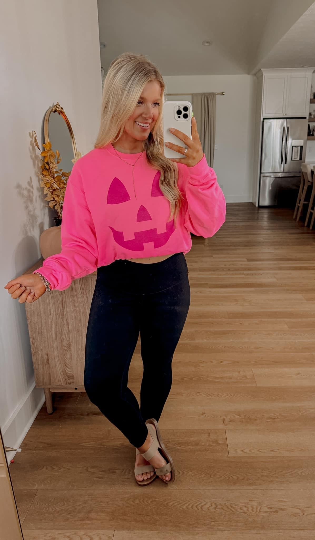 Pumpkin Crewneck - Hot Pink