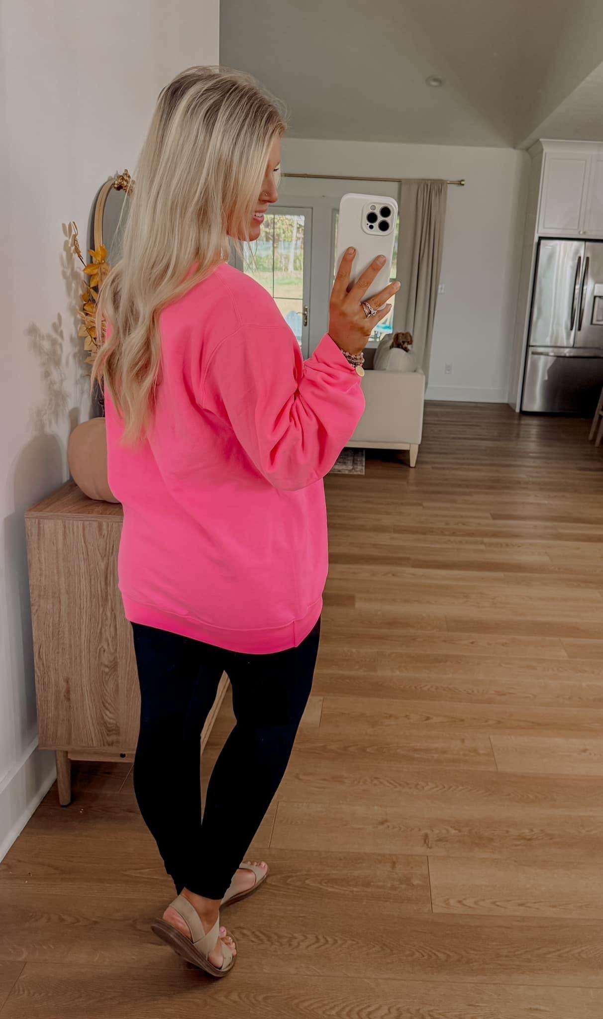 Pumpkin Crewneck - Hot Pink