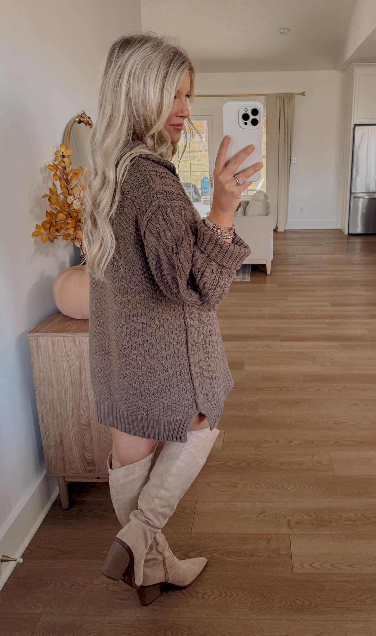 Autumn Days Knit Dress - Espresso