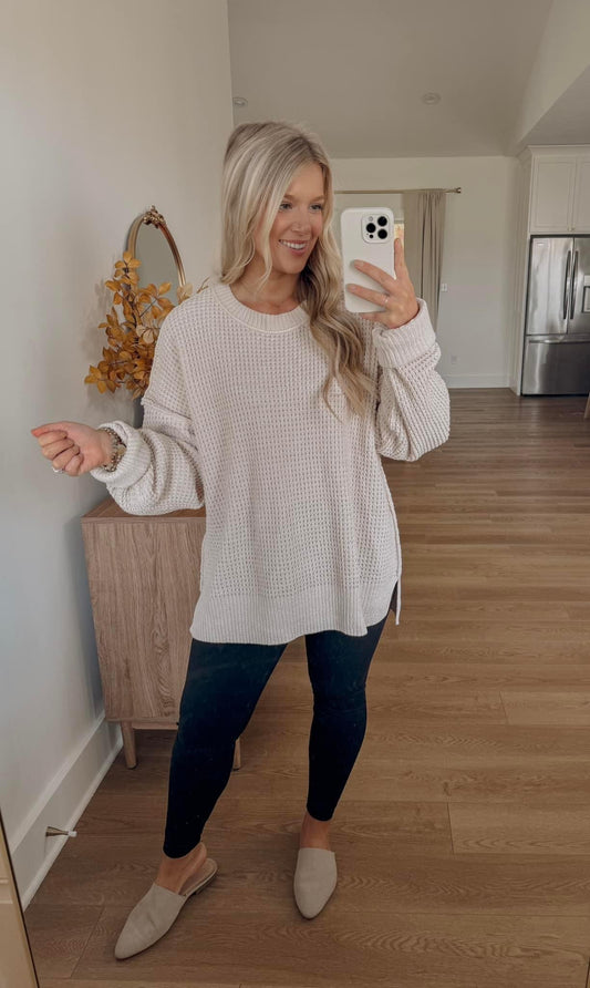 Fall Perfection Sweater - Ecru