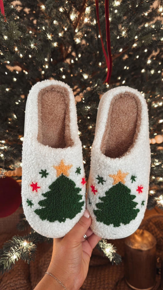 Christmas Tree Slippers