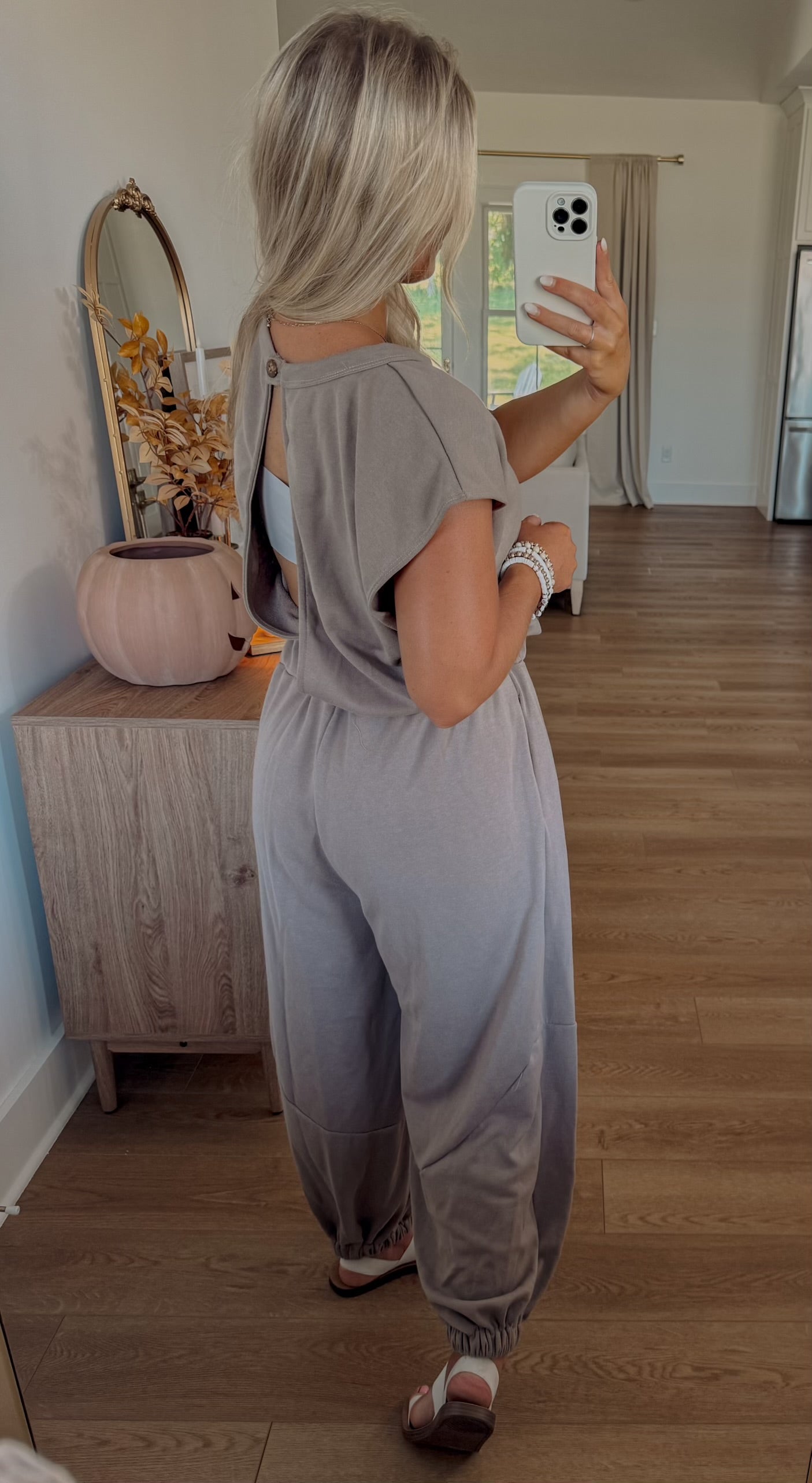 Throw And Go Jumpsuit - Taupe