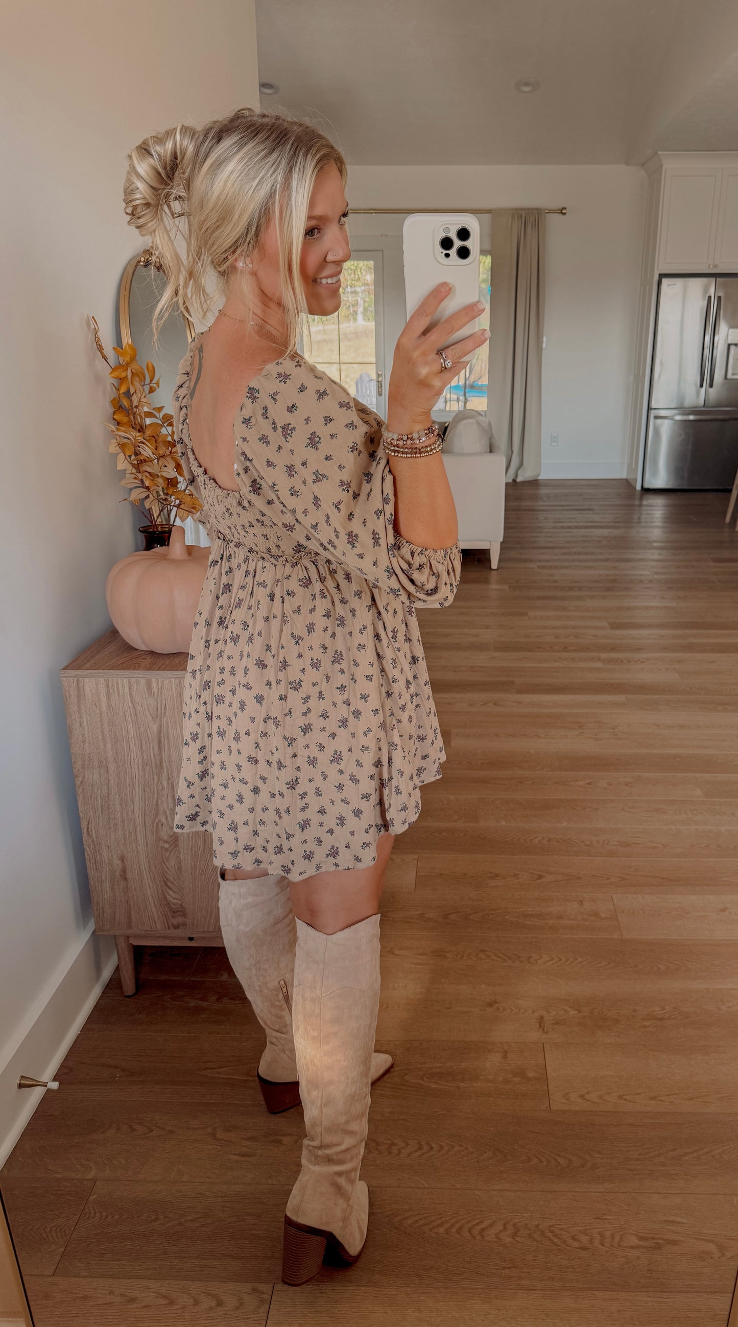 Bouquet Ruffle Mini Dress