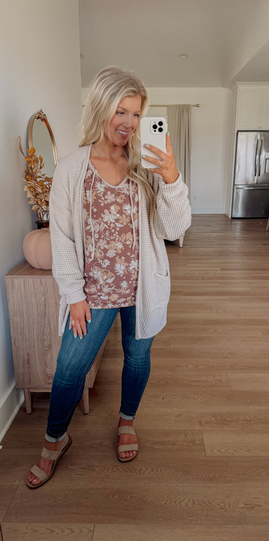 Amber Floral Top - Brown