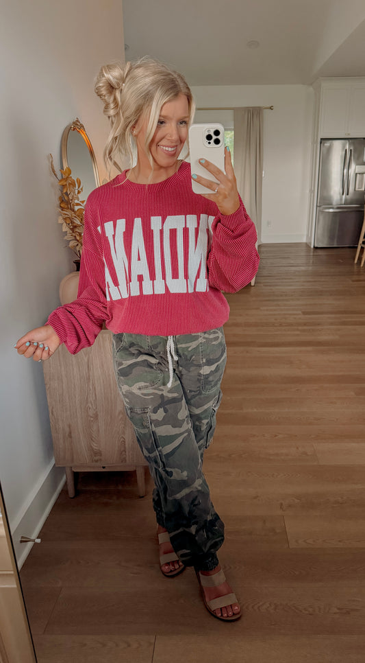 Indiana Crewneck - Crimson Red