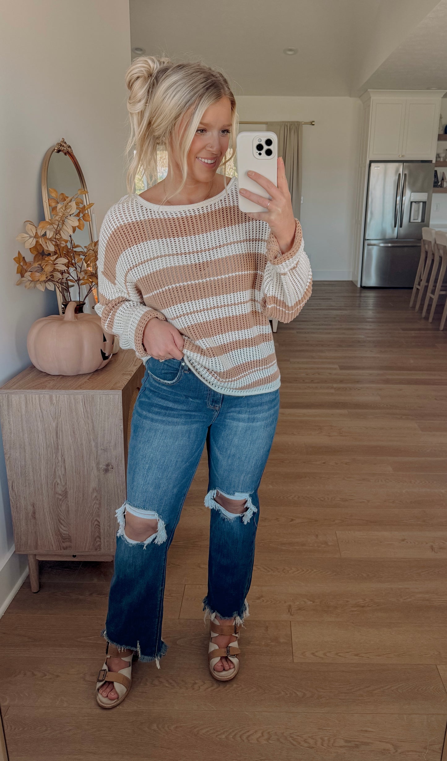 Cream & Sand Knit Sweater