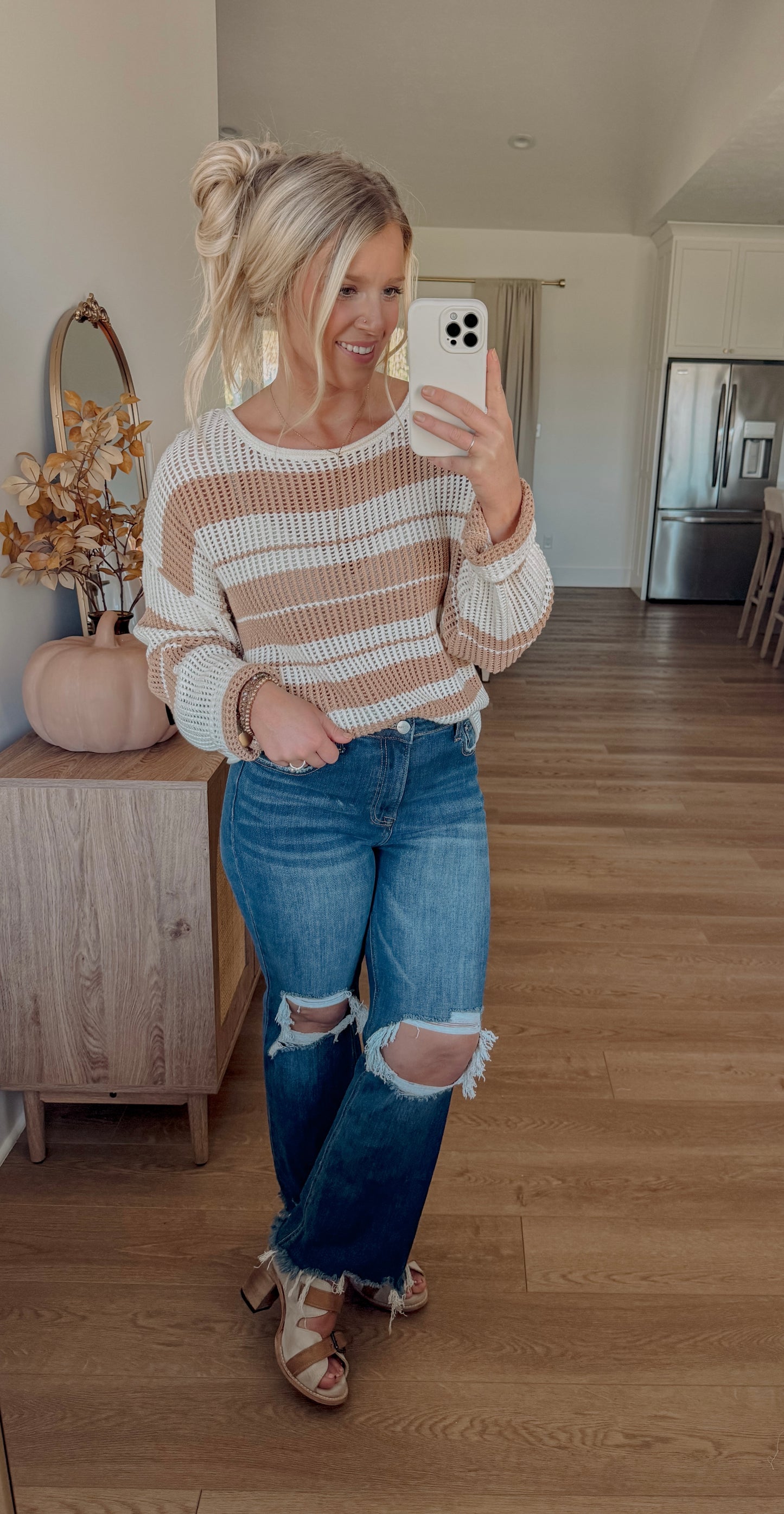 Cream & Sand Knit Sweater