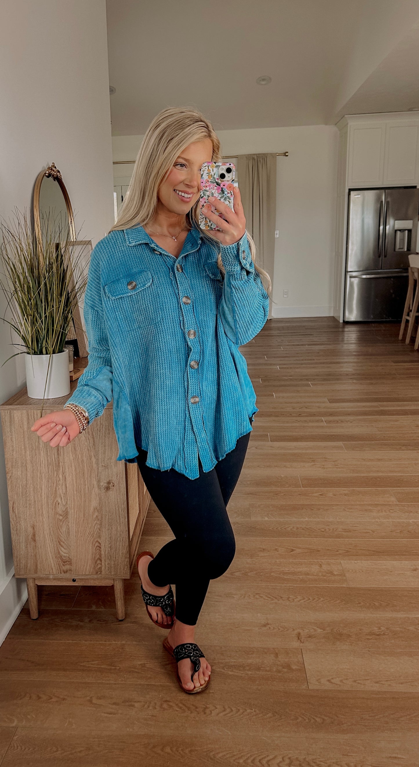 Remind Me Later Waffle Jacket