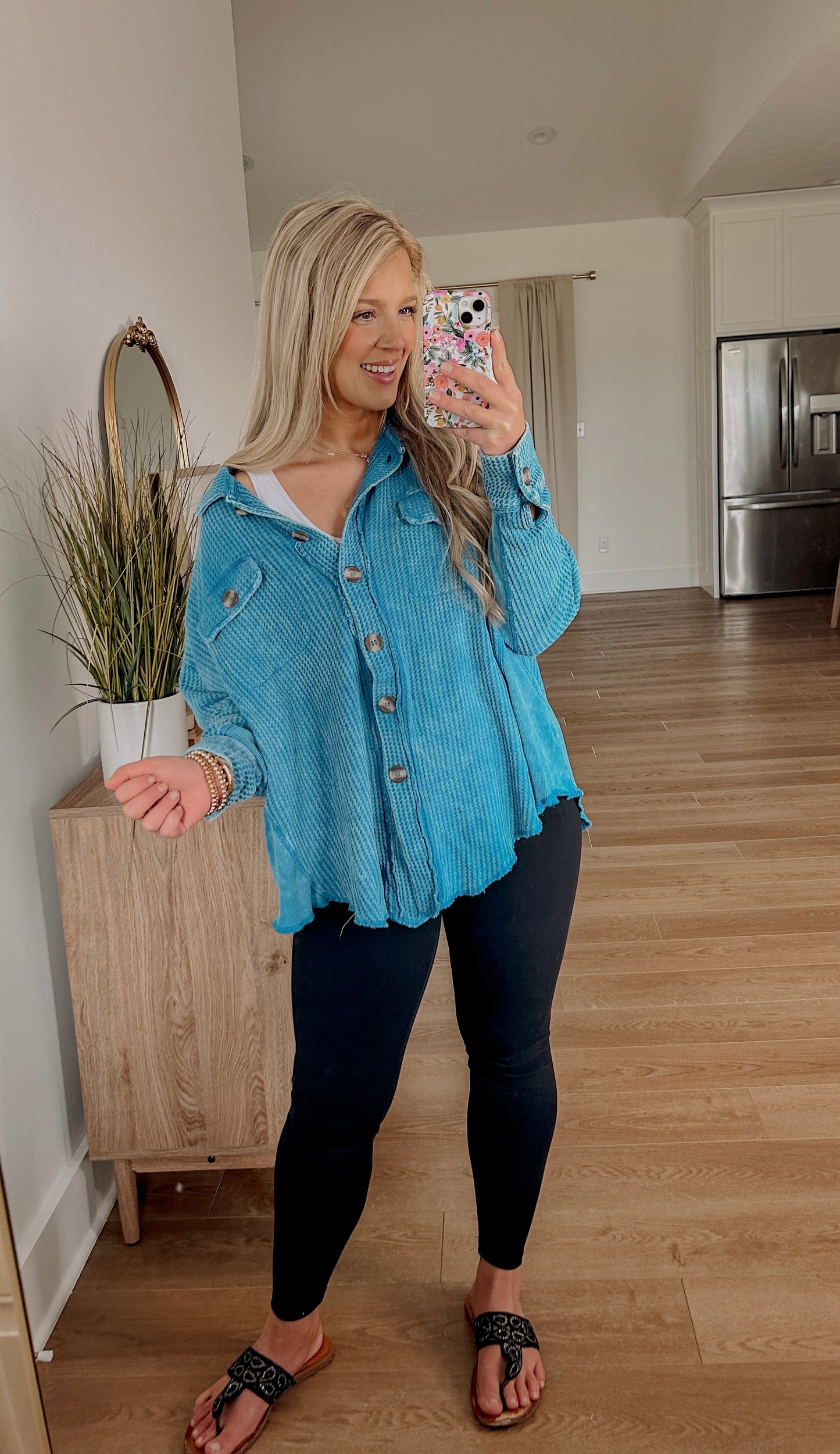 Remind Me Later Waffle Jacket