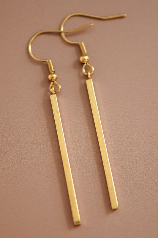 Bar Earrings - Gold